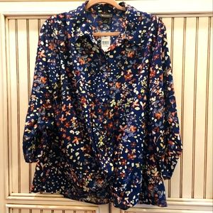 AB Studio Floral High Low Blouse